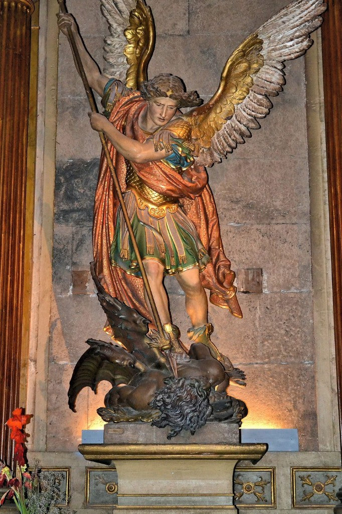18th-century polychrome statue of St. Michael, Metropolitan Cathedral of Santiago, Chile